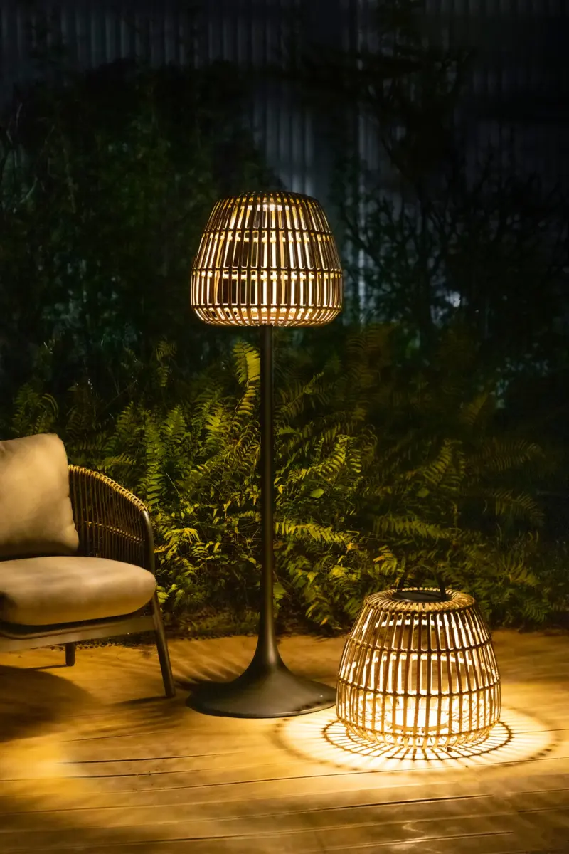 BARCA-Outdoor-Lamps-Natural-Peapod-Wicker-Charcoal-OL346 Barca Solar Powered Outdoor Lamp
