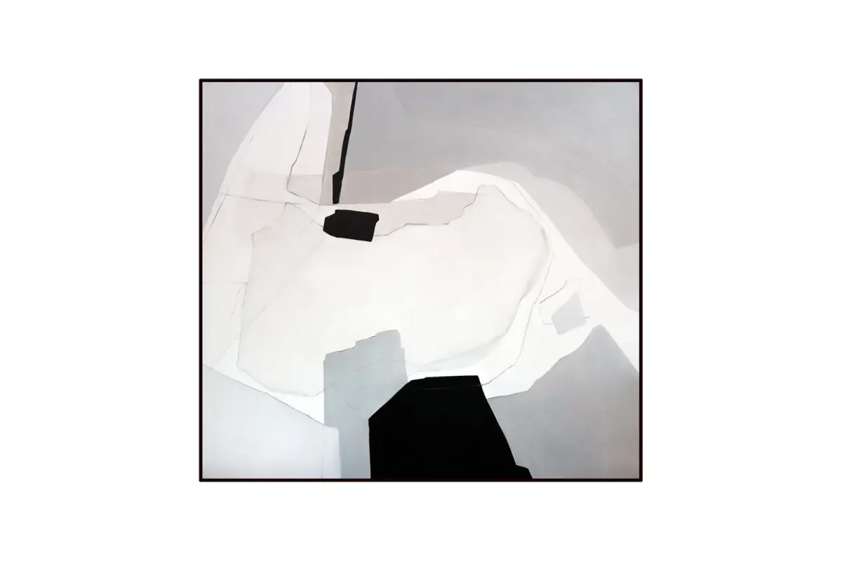 Contour Oil Painting with Black Aluminium Frame - Interior Furnishings