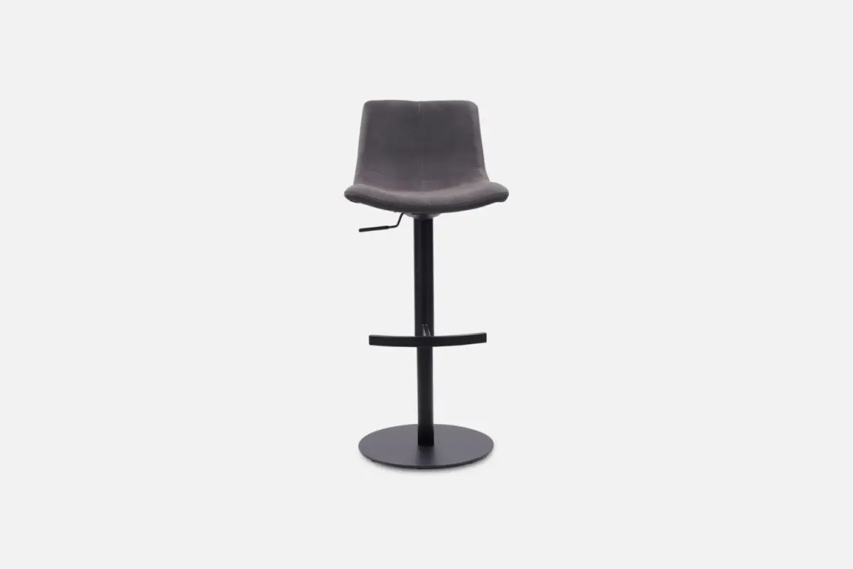 KAFFE-Gas-Lift-Barstool-in-Grey-Fabric-CB9107A_GR-1 Kaffe Barstool - Kitchen / interior design chair