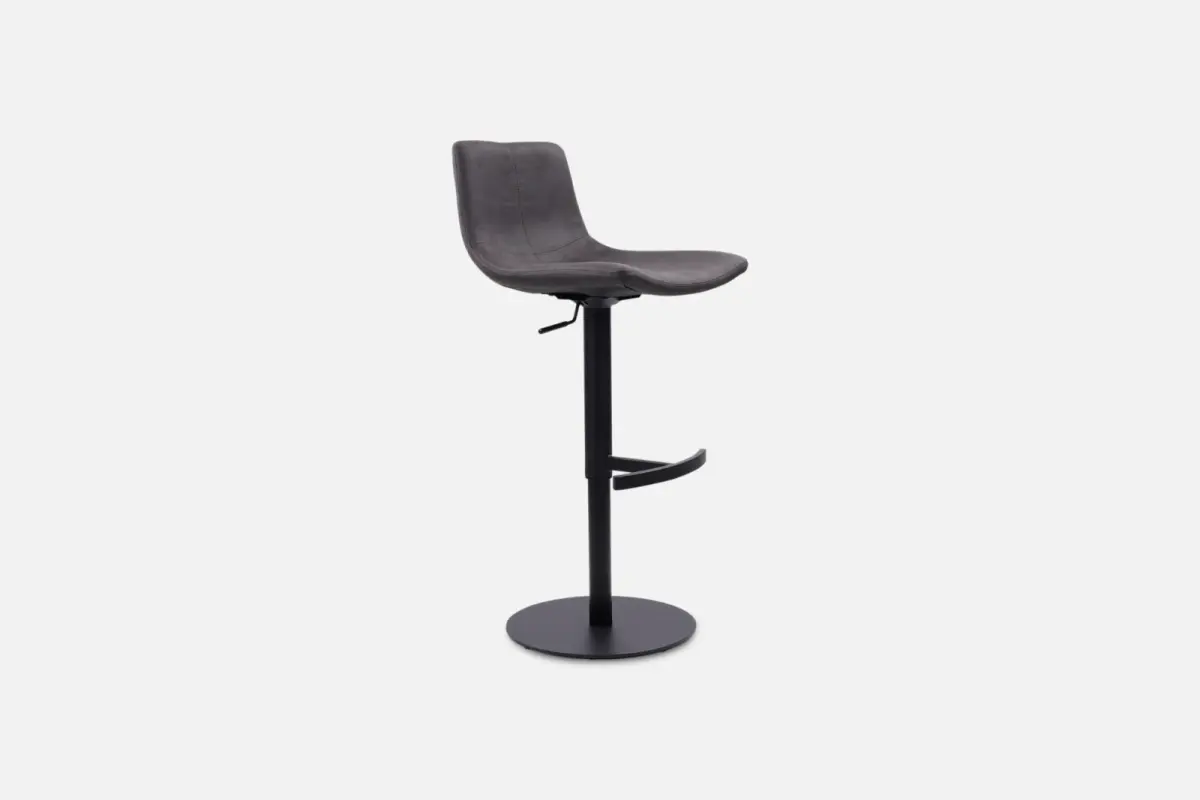KAFFE-Gas-Lift-Barstool-in-Grey-Fabric-CB9107A_GR-2 Kaffe Barstool - Kitchen / interior design chair